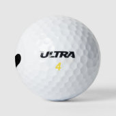 Wit en zwart hart houden van kunst golfballen (Logo)