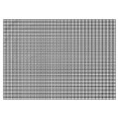 Wit en Zwart Houndstooth Tafelkleed (Voorkant (Horizontaal))