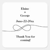 Wit en zwart Infinity Sticker (Voorkant)