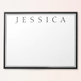 Wit en zwart | JOUW NAAM Notitieblok