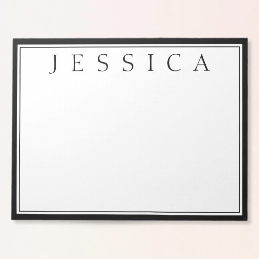 Wit en zwart | JOUW NAAM Notitieblok