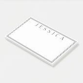 Wit en zwart | JOUW NAAM Post-it® Notes (Schuin)