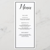 Wit en Zwart Klassiek Menu (Voorkant)