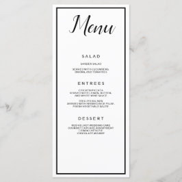 Wit en Zwart Klassiek Menu