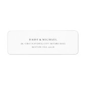 Wit en Zwart Klassiek Modern Retour Adres L Etiket (Voorkant)