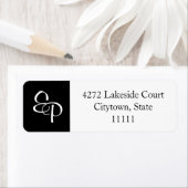 Wit en Zwart Koppel Monogram Label (Insitu)