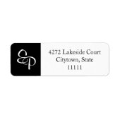 Wit en Zwart Koppel Monogram Label (Voorkant)