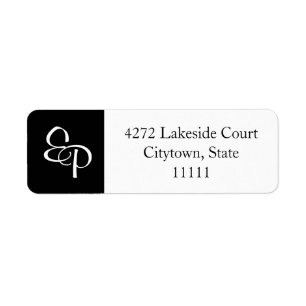 Wit en Zwart Koppel Monogram Label