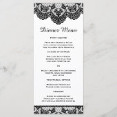 Wit en zwart Lace Slim Dinner Menu (Voorkant)