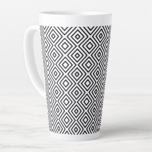 Wit en zwart latte mok