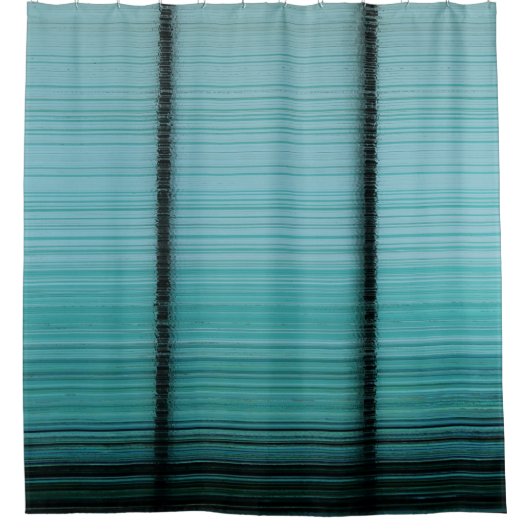 Wit en zwart metalen staafje douchegordijn (Voorkant)