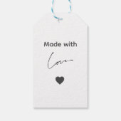 Wit en zwart minimalistisch bedankcadeautag cadeaulabel (Achterkant)