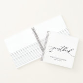 Wit en zwart minimalistisch bruiloft gastenboek notitieboek (Binnen)