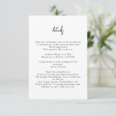 Wit en zwart Minimalistische Details Behuizing Kaa Informatiekaartje (Staand voorkant)