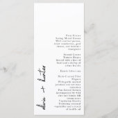 Wit en Zwart Minimalistische Handgeschreven Menu K (Voorkant)