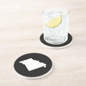 Wit en zwart Missouri Zandsteen Onderzetter (Zijkant)