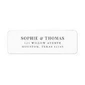 Wit en zwart Modern Classic Retouradres Etiket (Voorkant)