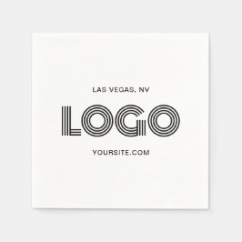 Wit en Zwart Modern Logo Servet