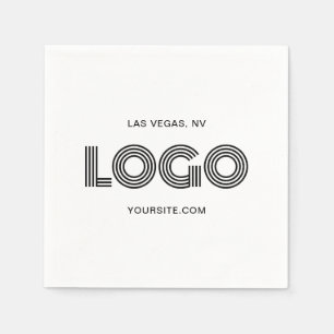Wit en Zwart Modern Logo Servet