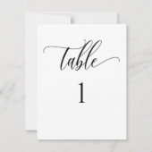 Wit en zwart, modern minimalistisch tabelnummer (Achterkant)