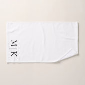 Wit en zwart | Modern monogram Bad Handdoek (Handdoek)
