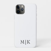 Wit en zwart | Modern monogram Case-Mate iPhone Case (Achterkant)