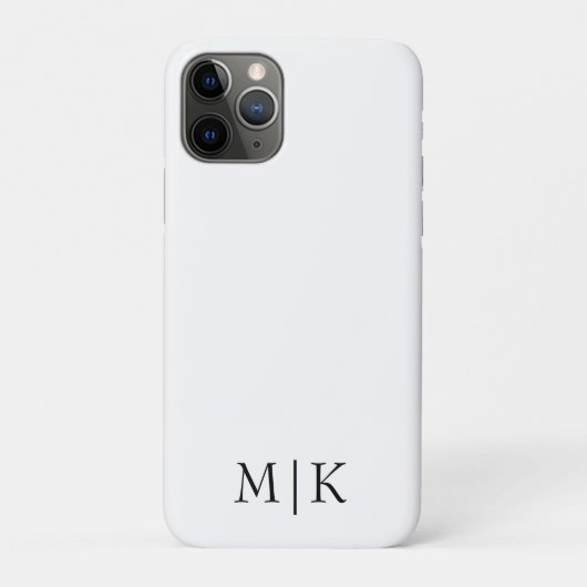 Wit en zwart | Modern monogram Case-Mate iPhone Case (Achterkant)