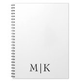 Wit en zwart | Modern monogram Notitieboek (Voorkant)