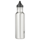 Wit en zwart | Modern monogram Waterfles (Links)