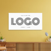 Wit en Zwart Modern Rechthoekig Logo Promo Canvas Afdruk (Insitu (Woonkamer))