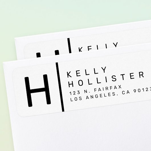 Wit en zwart | Modern retouradres Etiket