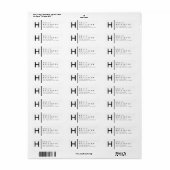 Wit en zwart | Modern retouradres Etiket (Full Sheet)
