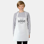 Wit en Zwart Modern Zakelijk Logo Schort (Gedragen)