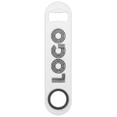 Wit en Zwart Moderne Logo Promotie Speed Flessenopener (Voorkant)