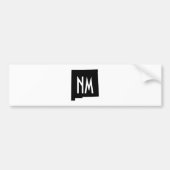 Wit en zwart New Mexico Monogram Bumpersticker (Voorkant)