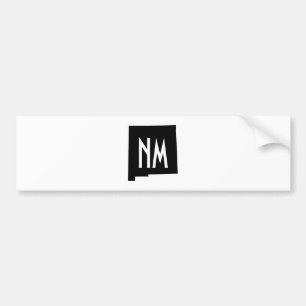 Wit en zwart New Mexico Monogram Bumpersticker