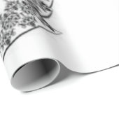 Wit en zwart omslagpapier voor bruiloft cadeaupapier (Rol Hoek)