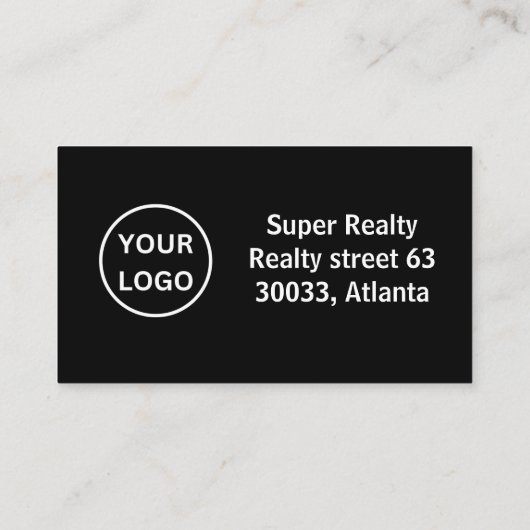 Wit en zwart onroerend goed belegger Wij kopen hui Visitekaartje (Achterkant)