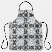 Wit en zwart opengewerkte geometrische patroon Ann Schort (Voorkant)