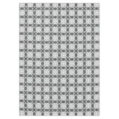 Wit en zwart opengewerkte geometrische patroon Ann Tafelkleed (Voorkant)