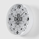 Wit en zwart opengewerkte geometrische patroon Els (Hoek)