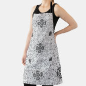 Wit en zwart opengewerkte geometrische patroon Els Schort (Insitu)