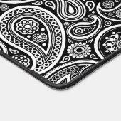 Wit en zwart paisley patroon aangepaste monogram bureaumat (Hoek)