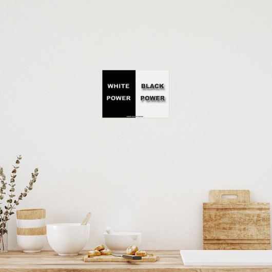 Wit en zwart poster (Keuken)