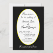 Wit en zwart raam bruiloft kaart (Voorkant)