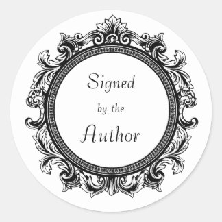 Wit en zwart ronde sticker