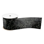 Wit en zwart Roos Gothic Wedding Ribbon Satijnen Lint (Spoel)