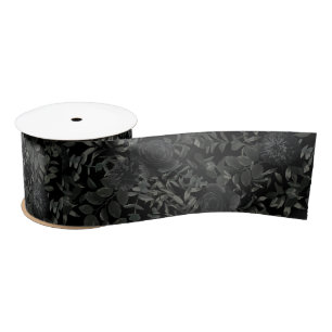 Wit en zwart Roos Gothic Wedding Ribbon Satijnen Lint