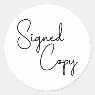 Wit en Zwart Schattige Hart Ondertekend Kopie Ronde Sticker