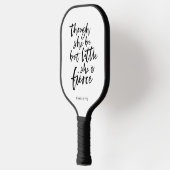 Wit en zwart script Little But Fierce Shakespeare Pickleball Paddle (Links)